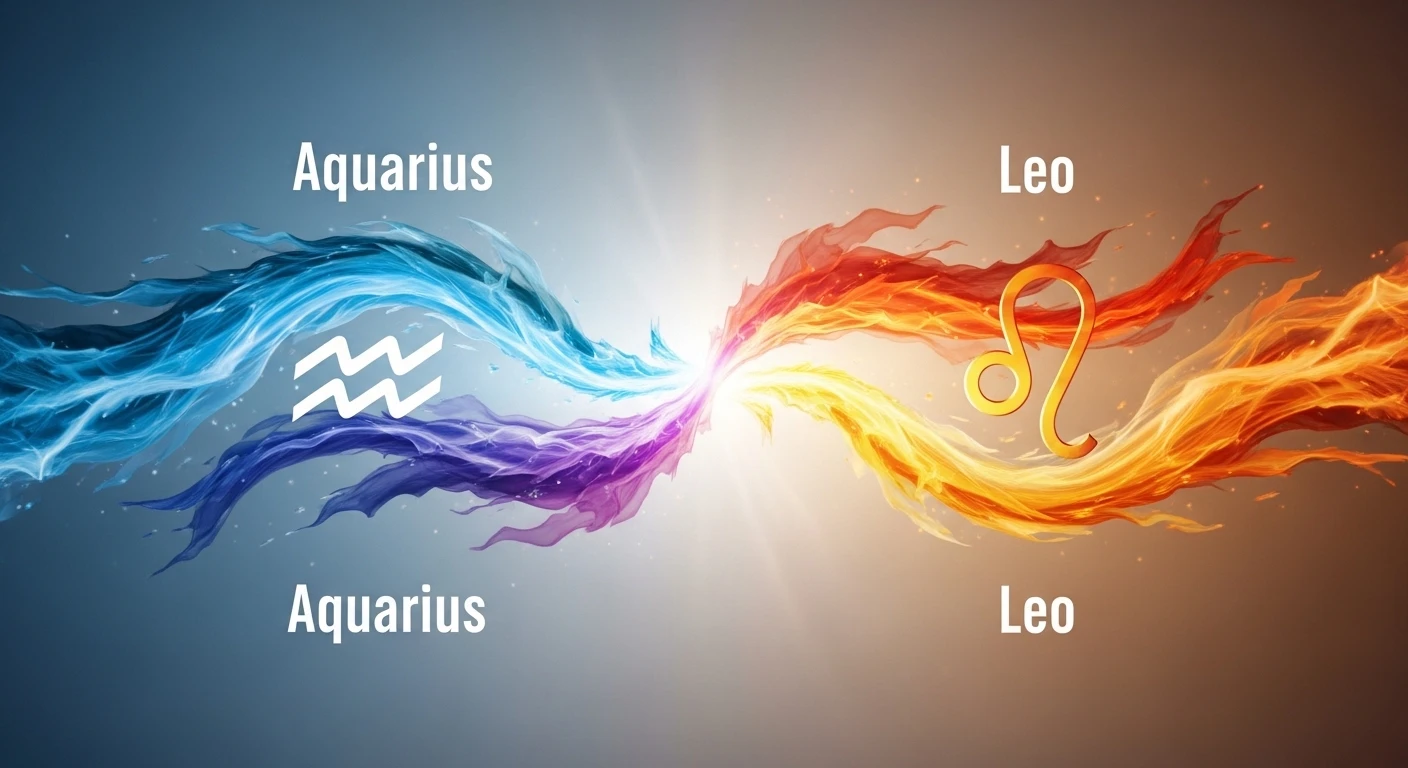 Một cặp đôi đang tranh cãi, thể hiện sự căng thẳng và khác biệt trong mối quan hệ giữa Bảo Bình và Sư Tử, bối cảnh thiếu ánh sáng, u ám.