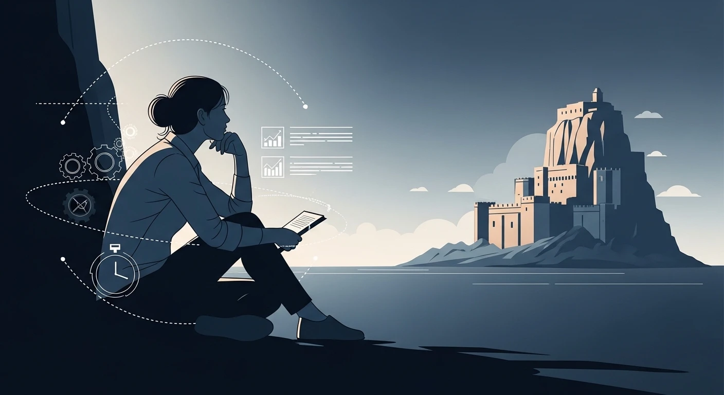 Một cặp đôi đang nắm tay nhau đi trên con đường đá cổ kính, tượng trưng cho sự bền bỉ, kiên nhẫn và hành trình xây dựng mối quan hệ vững chắc với nam Ma Kết.