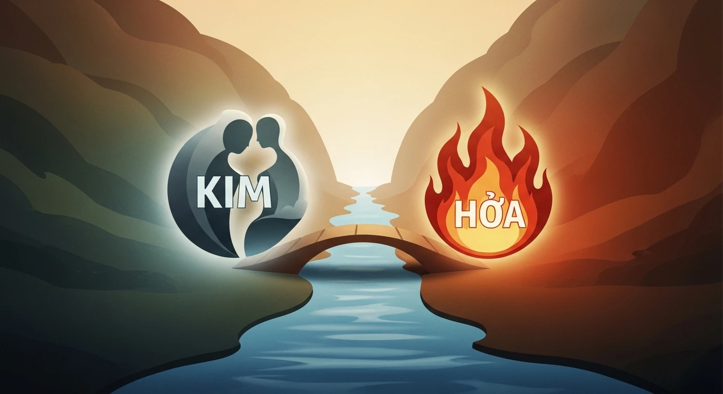 Một cặp đôi đang nắm tay nhau đi trên con đường ngập nắng, tượng trưng cho sự hòa hợp, đồng lòng vượt qua mọi thách thức trong cuộc sống hôn nhân.