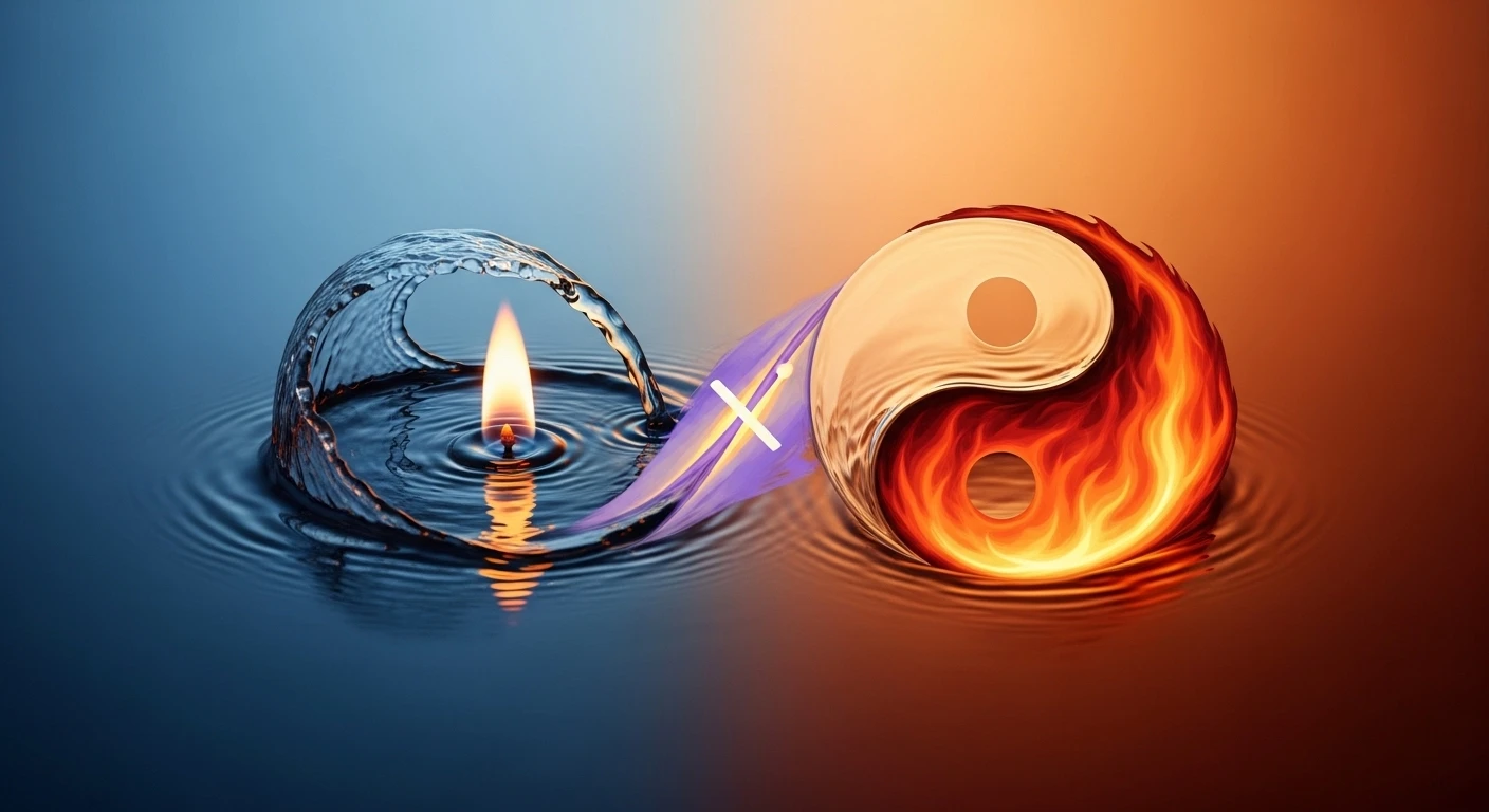 Một cặp đôi đang nắm tay nhau đi trên con đường lãng mạn vào hoàng hôn, tượng trưng cho sự gắn kết, thấu hiểu và dung hòa trong tình yêu, vượt qua mọi khác biệt để cùng nhau tiến bước.