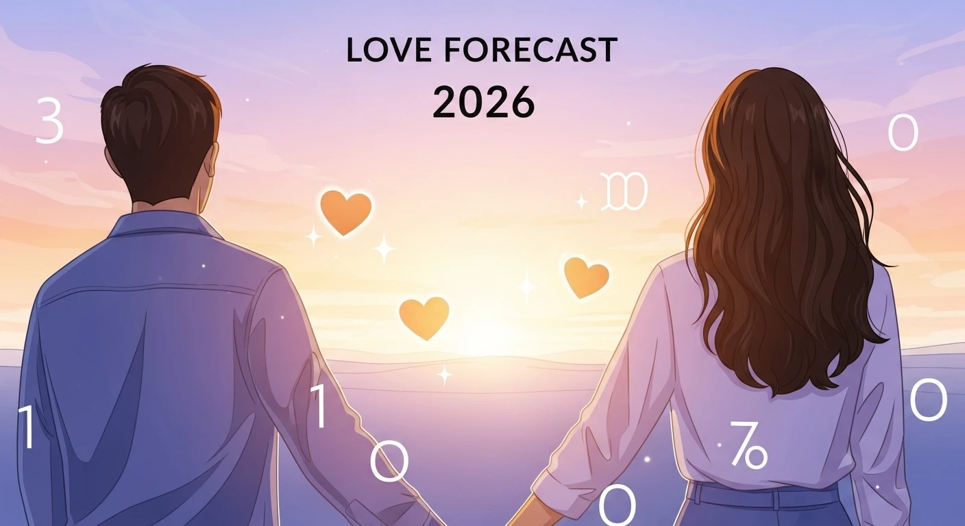 Một cặp đôi đang nắm tay nhau đi trên con đường lãng mạn vào hoàng hôn, tượng trưng cho hành trình tình yêu và sự đồng hành trong năm 2026.