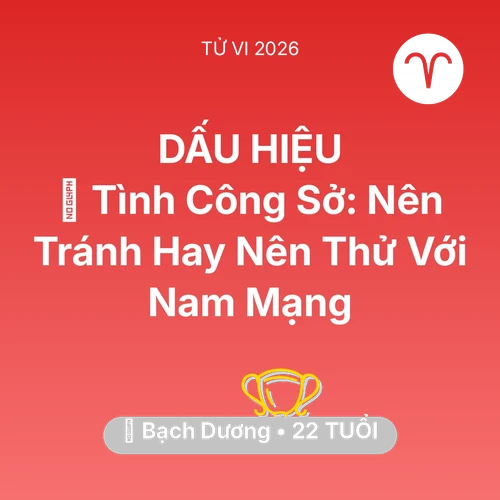 Vận hạn Bạch Dương sinh năm 2004 trong năm (2026): 👫 Tình Công Sở: Nên Tránh Hay Nên Thử Với Nam Mạng Bạch Dương