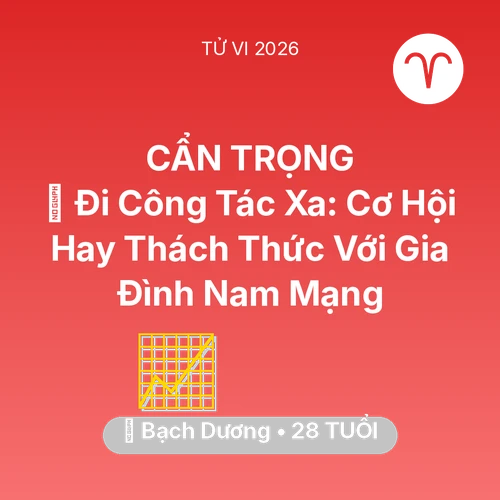 Tử vi Bạch Dương sinh năm 1998 trong năm 2026: 🌍 Đi Công Tác Xa: Cơ Hội Hay Thách Thức Với Gia Đình Nam Mạng Bạch Dương