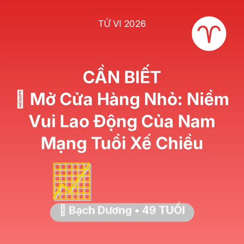 Vận hạn Bạch Dương sinh năm 1977 trong năm (2026): 🏢 Mở Cửa Hàng Nhỏ: Niềm Vui Lao Động Của Nam Mạng Bạch Dương Tuổi Xế Chiều