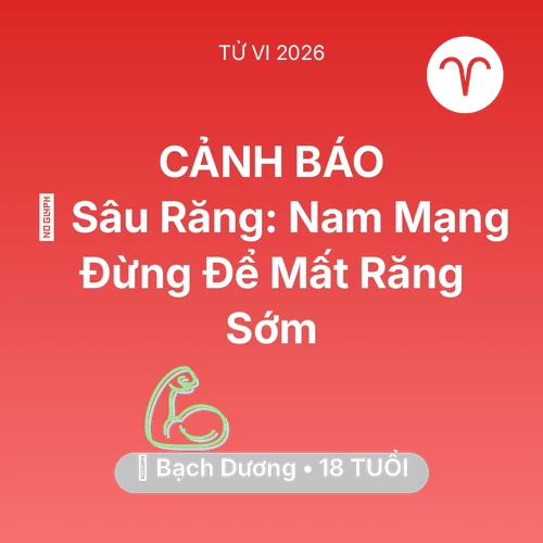 Xem tử vi Bạch Dương sinh năm 2008 Nam Mạng: 🦷 Sâu Răng: Nam Mạng Bạch Dương Đừng Để Mất Răng Sớm