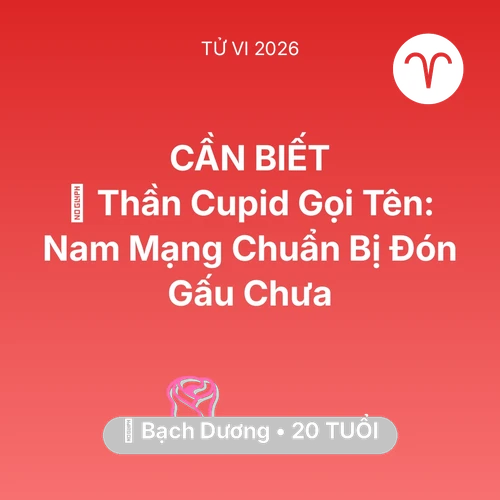 Vận hạn Bạch Dương sinh năm 2006 trong năm (2026): 🏹 Thần Cupid Gọi Tên: Nam Mạng Bạch Dương Chuẩn Bị Đón Gấu Chưa