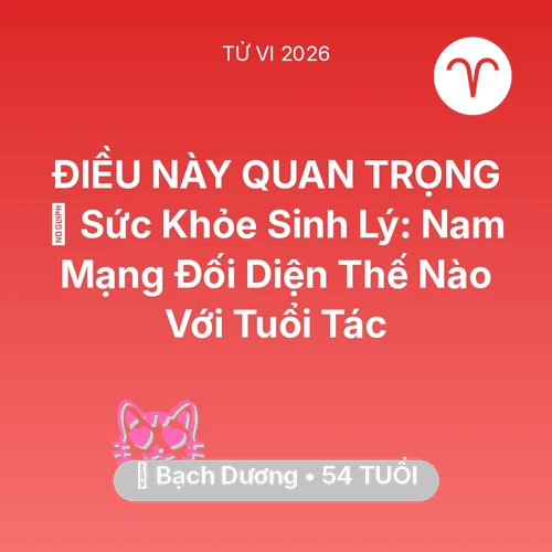 Vận hạn Bạch Dương sinh năm 1972 trong năm (2026): 📉 Sức Khỏe Sinh Lý: Nam Mạng Bạch Dương Đối Diện Thế Nào Với Tuổi Tác