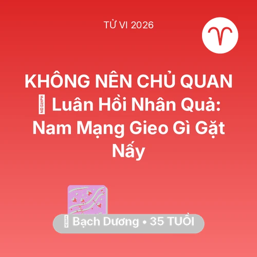 Vận hạn Bạch Dương sinh năm 1991 trong năm (2026): 🕊️ Luân Hồi Nhân Quả: Nam Mạng Bạch Dương Gieo Gì Gặt Nấy