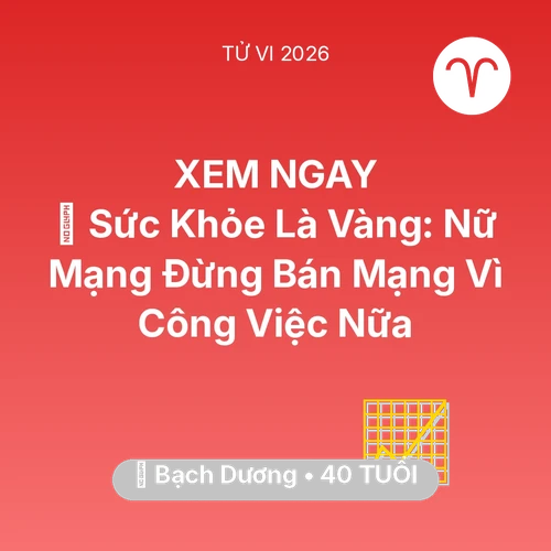 Xem tử vi Bạch Dương sinh năm 1986 Nữ Mạng: 🏥 Sức Khỏe Là Vàng: Nữ Mạng Bạch Dương Đừng Bán Mạng Vì Công Việc Nữa