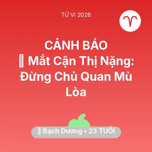 Xem tử vi Bạch Dương sinh năm 2003 : 👀 Mắt Cận Thị Nặng: Bạch Dương Đừng Chủ Quan Mù Lòa
