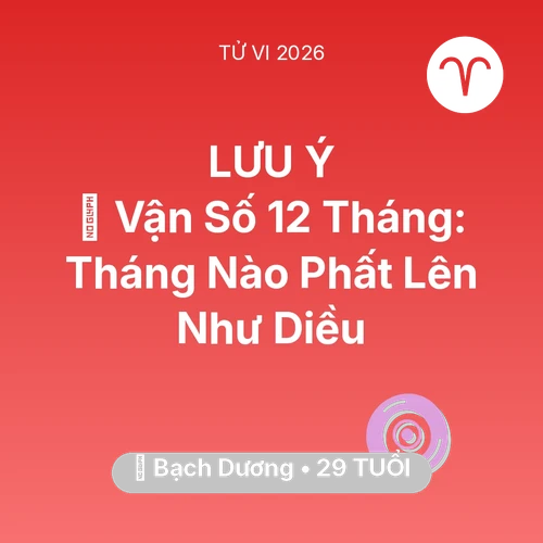 Xem tử vi Bạch Dương sinh năm 1997 : 📈 Vận Số 12 Tháng: Tháng Nào Bạch Dương Phất Lên Như Diều