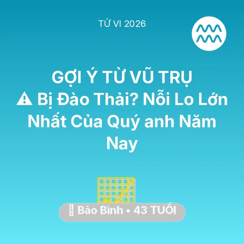 Xem tử vi Bảo Bình sinh năm 1983 Nam Mạng: ⚠️ Bị Đào Thải? Nỗi Lo Lớn Nhất Của Quý anh Bảo Bình Năm Nay