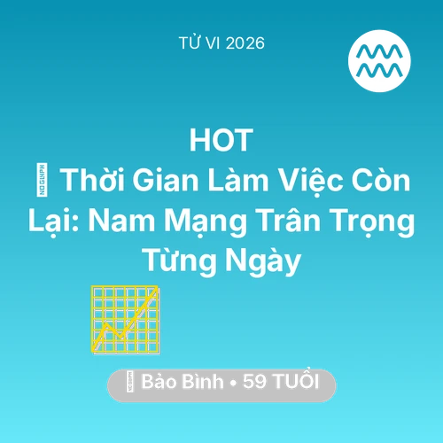 Vận hạn Bảo Bình sinh năm 1967 trong năm (2026): ⏳ Thời Gian Làm Việc Còn Lại: Nam Mạng Bảo Bình Trân Trọng Từng Ngày