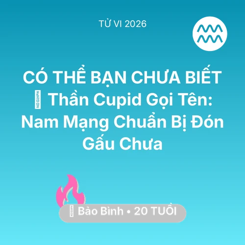 Tử vi Bảo Bình sinh năm 2006 trong năm 2026: 🏹 Thần Cupid Gọi Tên: Nam Mạng Bảo Bình Chuẩn Bị Đón Gấu Chưa