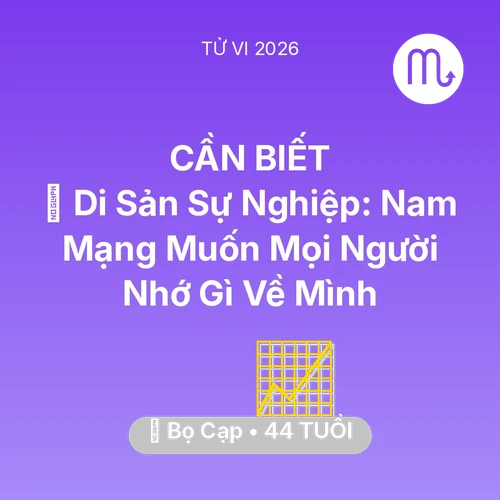 Tử vi Bọ Cạp sinh năm 1982 trong năm 2026: 🌟 Di Sản Sự Nghiệp: Nam Mạng Bọ Cạp Muốn Mọi Người Nhớ Gì Về Mình