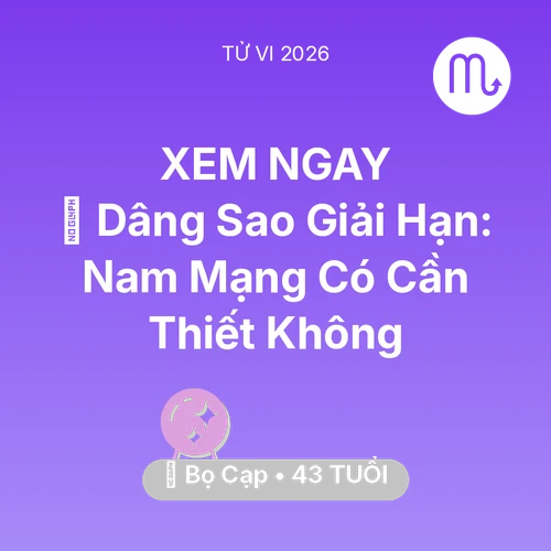 Xem tử vi Bọ Cạp sinh năm 1983 Nam Mạng: 🕯️ Dâng Sao Giải Hạn: Nam Mạng Bọ Cạp Có Cần Thiết Không