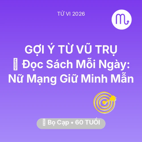 Tử vi Bọ Cạp sinh năm 1966 trong năm 2026: 📚 Đọc Sách Mỗi Ngày: Nữ Mạng Bọ Cạp Giữ Minh Mẫn