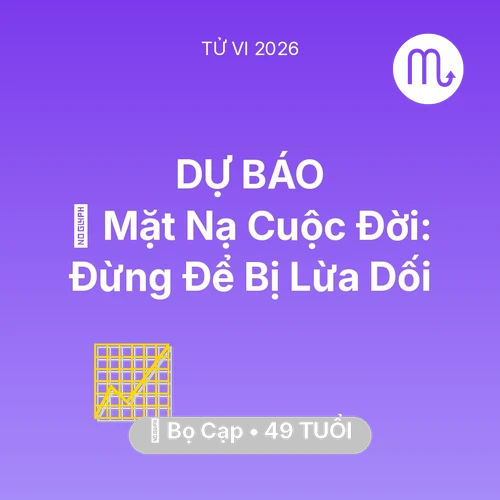 Xem tử vi Bọ Cạp sinh năm 1977 : 🎭 Mặt Nạ Cuộc Đời: Bọ Cạp Đừng Để Bị Lừa Dối