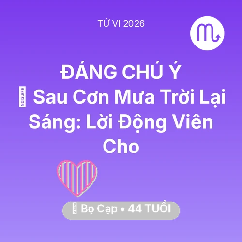 Xem tử vi Bọ Cạp sinh năm 1982 : 🌈 Sau Cơn Mưa Trời Lại Sáng: Lời Động Viên Cho Bọ Cạp