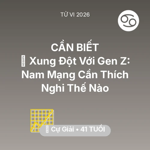 Xem tử vi Cự Giải sinh năm 1985 Nam Mạng: 🛑 Xung Đột Với Gen Z: Nam Mạng Cự Giải Cần Thích Nghi Thế Nào