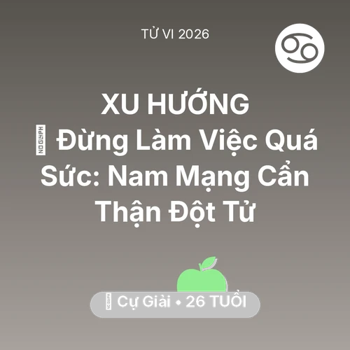 Xem tử vi Cự Giải sinh năm 2000 Nam Mạng: 🛑 Đừng Làm Việc Quá Sức: Nam Mạng Cự Giải Cẩn Thận Đột Tử