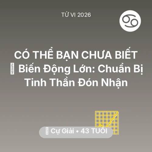 Xem tử vi Cự Giải sinh năm 1983 : 🌪️ Biến Động Lớn: Cự Giải Chuẩn Bị Tinh Thần Đón Nhận