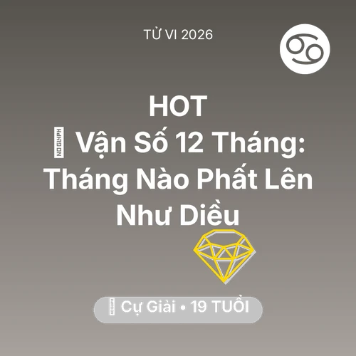 Xem tử vi Cự Giải sinh năm 2007 : 📈 Vận Số 12 Tháng: Tháng Nào Cự Giải Phất Lên Như Diều