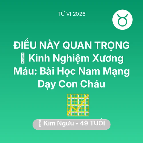 Xem tử vi Kim Ngưu sinh năm 1977 Nam Mạng: 🗝️ Kinh Nghiệm Xương Máu: Bài Học Nam Mạng Kim Ngưu Dạy Con Cháu