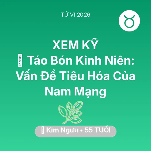 Vận hạn Kim Ngưu sinh năm 1971 trong năm (2026): 🆘 Táo Bón Kinh Niên: Vấn Đề Tiêu Hóa Của Nam Mạng Kim Ngưu