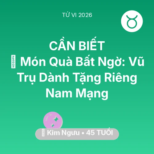 Vận hạn Kim Ngưu sinh năm 1981 trong năm (2026): 🎁 Món Quà Bất Ngờ: Vũ Trụ Dành Tặng Riêng Nam Mạng Kim Ngưu