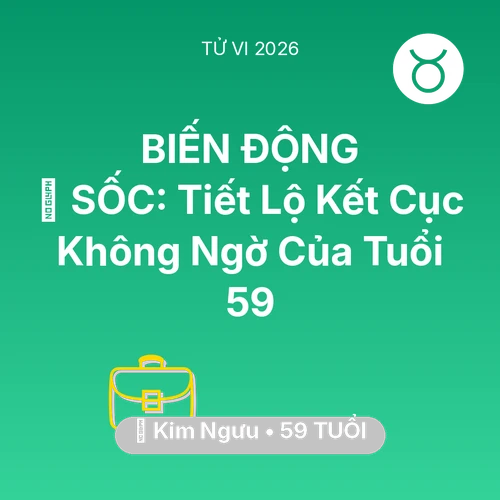 Vận hạn Kim Ngưu sinh năm 1967 trong năm (2026): 😱 SỐC: Tiết Lộ Kết Cục Không Ngờ Của Kim Ngưu Tuổi 59