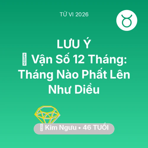 Xem tử vi Kim Ngưu sinh năm 1980 : 📈 Vận Số 12 Tháng: Tháng Nào Kim Ngưu Phất Lên Như Diều