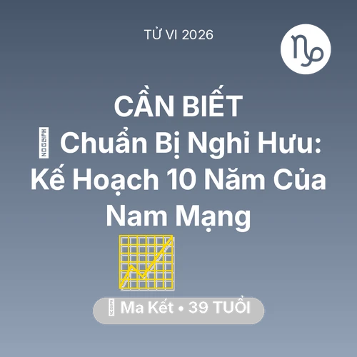 Xem tử vi Ma Kết sinh năm 1987 Nam Mạng: 👴 Chuẩn Bị Nghỉ Hưu: Kế Hoạch 10 Năm Của Nam Mạng Ma Kết