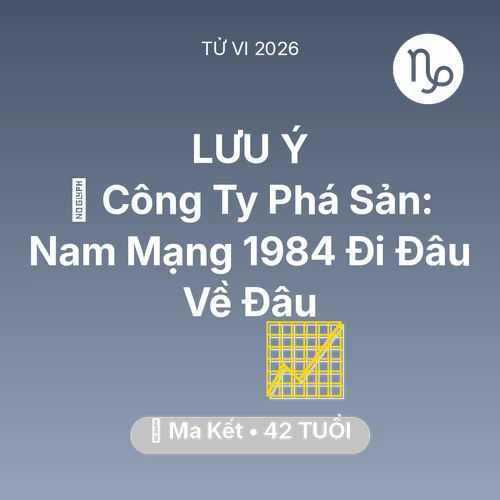 Xem tử vi Ma Kết sinh năm 1984 Nam Mạng: 📉 Công Ty Phá Sản: Nam Mạng Ma Kết 1984 Đi Đâu Về Đâu