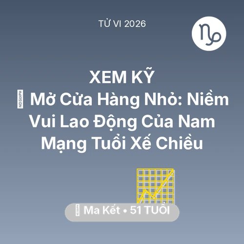 Vận hạn Ma Kết sinh năm 1975 trong năm (2026): 🏢 Mở Cửa Hàng Nhỏ: Niềm Vui Lao Động Của Nam Mạng Ma Kết Tuổi Xế Chiều