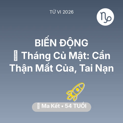 Xem tử vi Ma Kết sinh năm 1972 : 🛑 Tháng Củ Mật: Ma Kết Cẩn Thận Mất Của, Tai Nạn