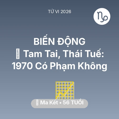 Xem tử vi Ma Kết sinh năm 1970 : 👹 Tam Tai, Thái Tuế: Ma Kết 1970 Có Phạm Không