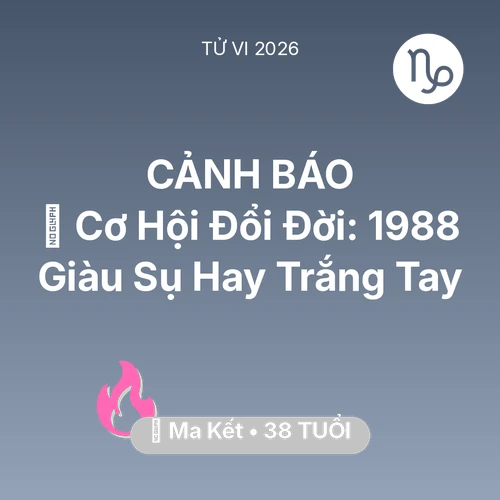 Xem tử vi Ma Kết sinh năm 1988 : 💰 Cơ Hội Đổi Đời: Ma Kết 1988 Giàu Sụ Hay Trắng Tay