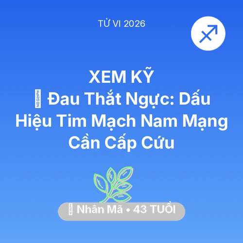 Vận hạn Nhân Mã sinh năm 1983 trong năm (2026): 🆘 Đau Thắt Ngực: Dấu Hiệu Tim Mạch Nam Mạng Nhân Mã Cần Cấp Cứu