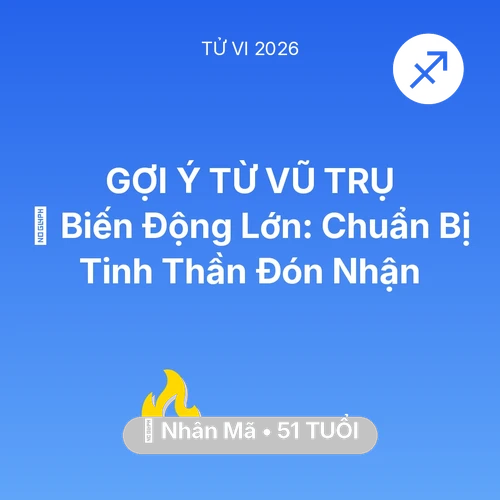 Xem tử vi Nhân Mã sinh năm 1975 : 🌪️ Biến Động Lớn: Nhân Mã Chuẩn Bị Tinh Thần Đón Nhận