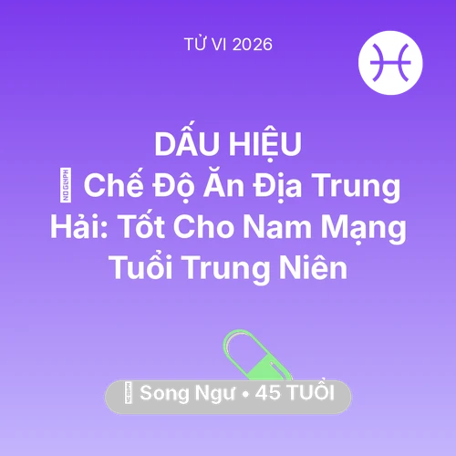 Xem tử vi Song Ngư sinh năm 1981 Nam Mạng: 🥕 Chế Độ Ăn Địa Trung Hải: Tốt Cho Nam Mạng Song Ngư Tuổi Trung Niên