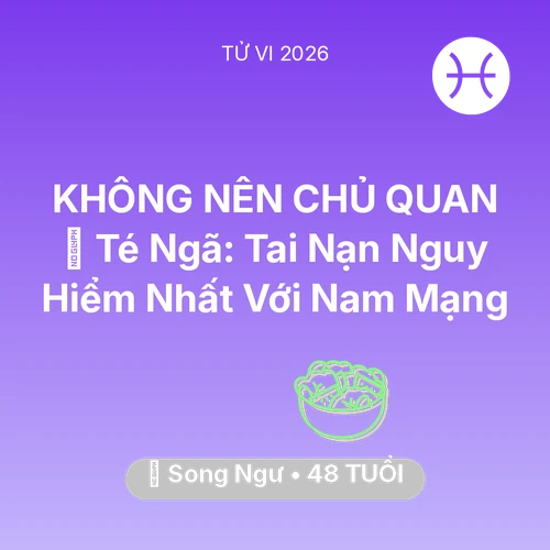 Xem tử vi Song Ngư sinh năm 1978 Nam Mạng: 🏥 Té Ngã: Tai Nạn Nguy Hiểm Nhất Với Nam Mạng Song Ngư