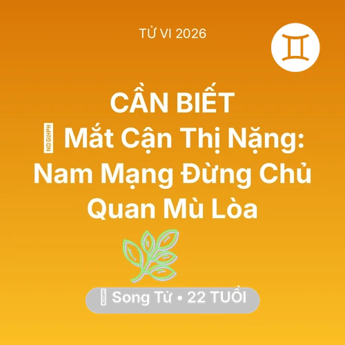 Xem tử vi Song Tử sinh năm 2004 Nam Mạng: 👀 Mắt Cận Thị Nặng: Nam Mạng Song Tử Đừng Chủ Quan Mù Lòa