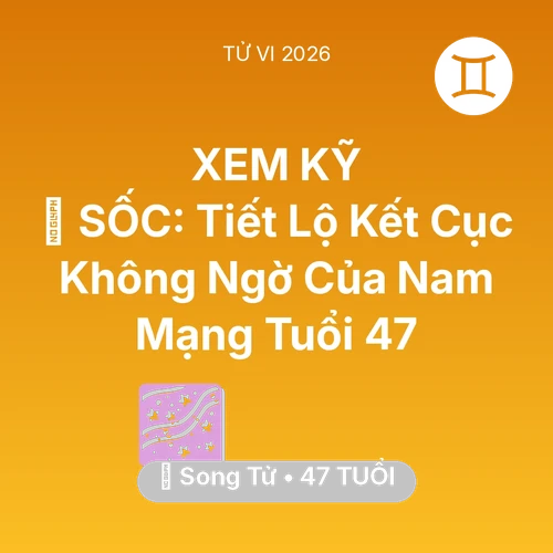 Vận hạn Song Tử sinh năm 1979 trong năm (2026): 😱 SỐC: Tiết Lộ Kết Cục Không Ngờ Của Nam Mạng Song Tử Tuổi 47