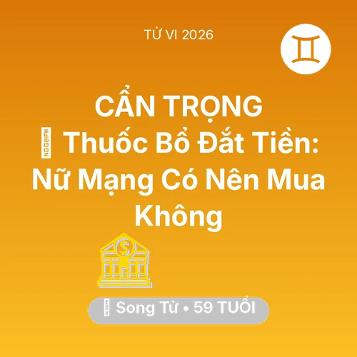 Tử vi Song Tử sinh năm 1967 trong năm 2026: 💊 Thuốc Bổ Đắt Tiền: Nữ Mạng Song Tử Có Nên Mua Không