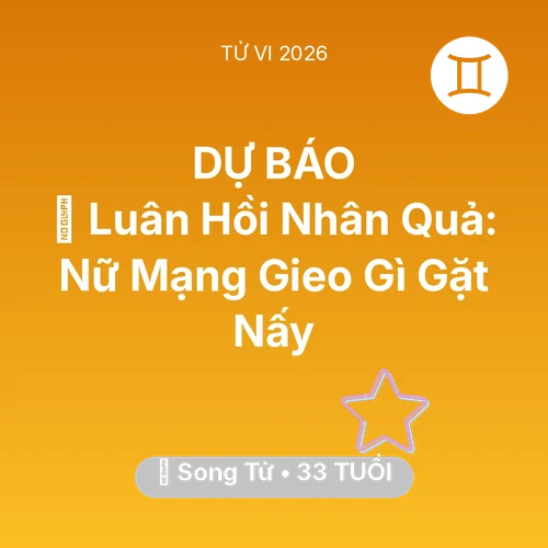 Vận hạn Song Tử sinh năm 1993 trong năm (2026): 🕊️ Luân Hồi Nhân Quả: Nữ Mạng Song Tử Gieo Gì Gặt Nấy