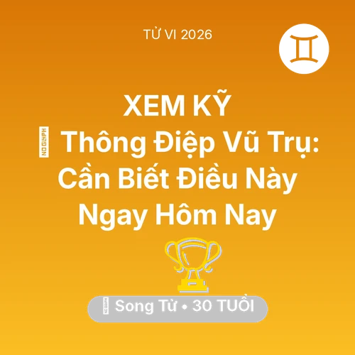 Vận hạn Song Tử sinh năm 1996 trong năm (2026): 🌌 Thông Điệp Vũ Trụ: Song Tử Cần Biết Điều Này Ngay Hôm Nay