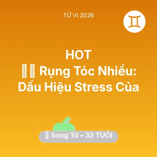 Xem tử vi Song Tử sinh năm 1994 : 💇‍♀️ Rụng Tóc Nhiều: Dấu Hiệu Stress Của Song Tử