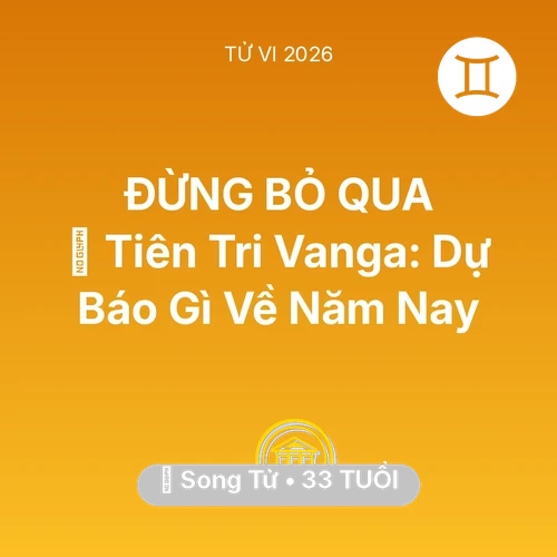Vận hạn Song Tử sinh năm 1993 trong năm (2026): 🔮 Tiên Tri Vanga: Dự Báo Gì Về Song Tử Năm Nay