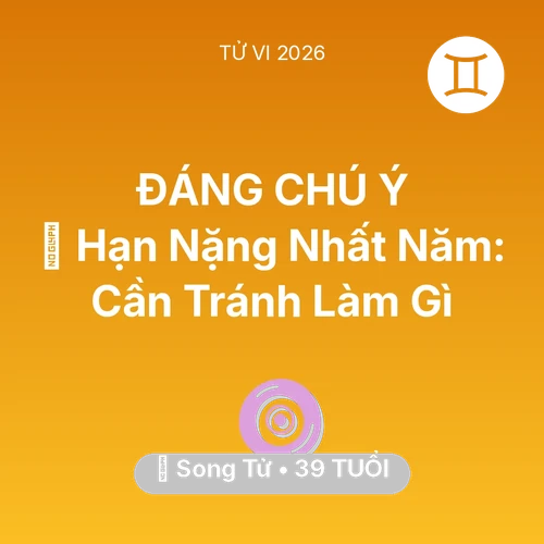 Tử vi Song Tử sinh năm 1987 trong năm 2026: 📉 Hạn Nặng Nhất Năm: Song Tử Cần Tránh Làm Gì
